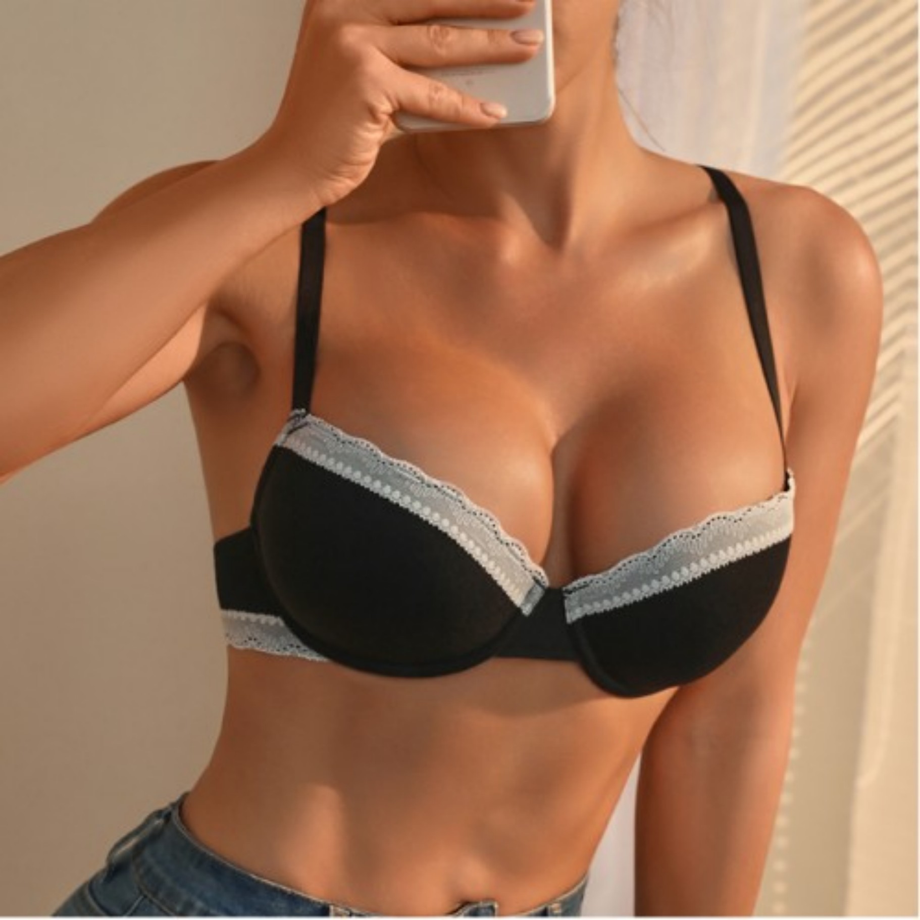 WomenS Push Up Lace Bra Comfort Padded Underwire Bra